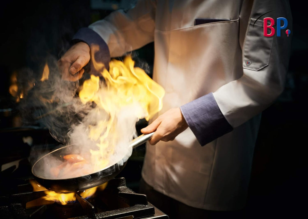 BP Gourmet 1542-400-21 Kochjacke für Damen - Langärmelig - 65% Polyester, 35% Baumwolle - Normale Pa