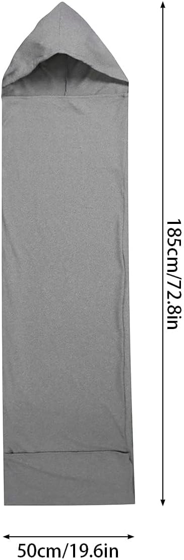 Alide Sleep Pod, grauer, tragbarer Kompressionsschlafsack mit 360°-Wickelfunktion, 185 x 50 cm gross
