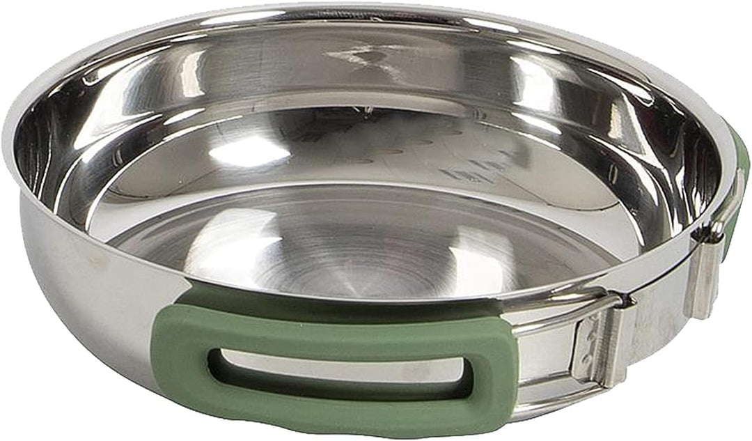 Bo-Camp Urban Outdoor 2100800 Koch Set 4teilig Camping Küche Topf Pfanne Geschirr Stapelbar Edelstah