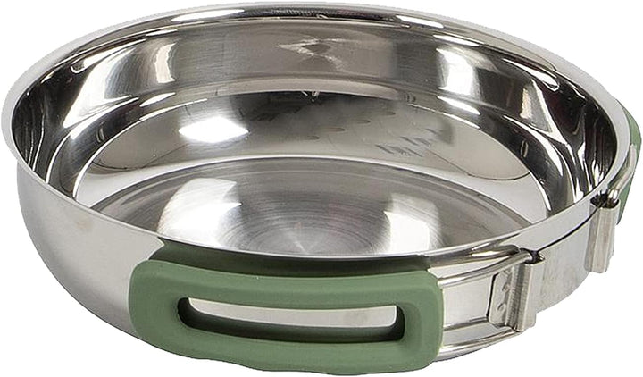 Bo-Camp Urban Outdoor 2100800 Koch Set 4teilig Camping Küche Topf Pfanne Geschirr Stapelbar Edelstah