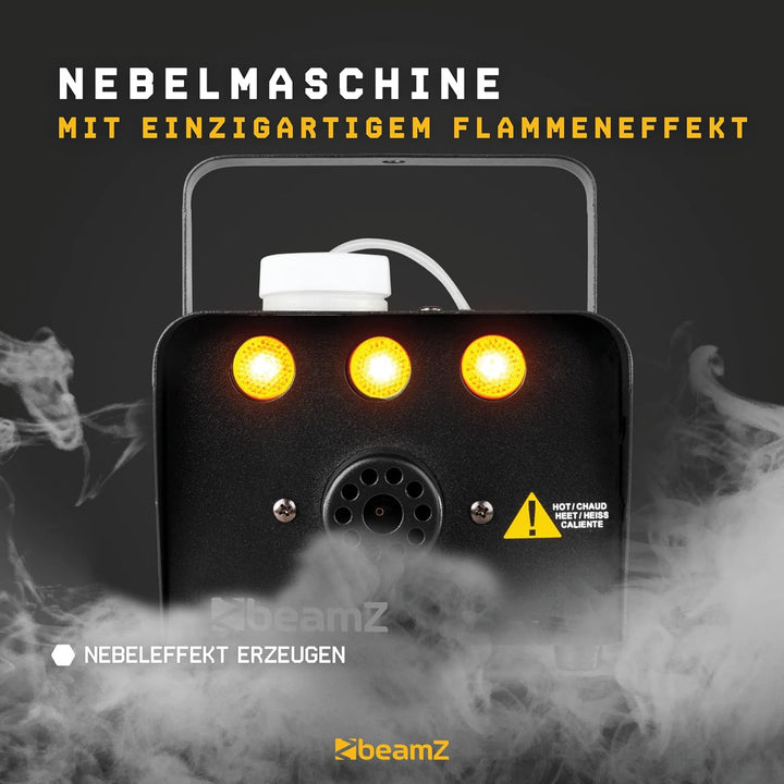 BeamZ S700-LED Nebelmaschine mit LED Flammeneffekt 700 Watt, Fogger, Party Rauchmaschine, Fog Machin
