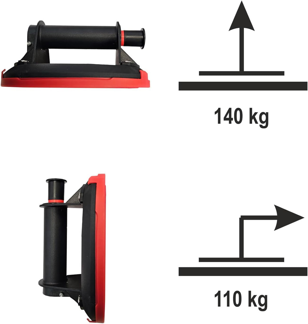INOVATEC Saugheber INO-SH 1-Kopf Vakuumsauger inkl. Transportkoffer, Saugheber