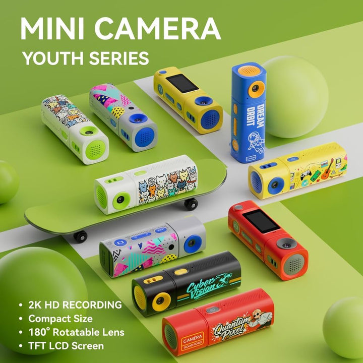 Schüler-Digitalkamera mit 2,4 K HD-Video, 230 ° drehbares Objektiv für Mini für Kamera, tragbares 6,