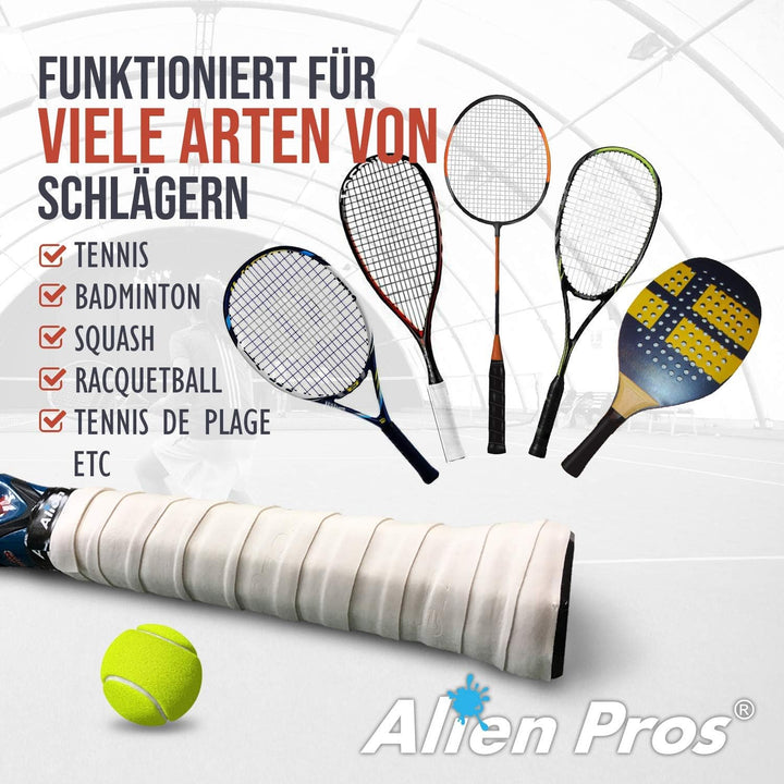 Alien Pros Tennis Griffband (6 Griffe) - Vorgeschnittenes Tennis Griffband für EIN leichtes Griffgef