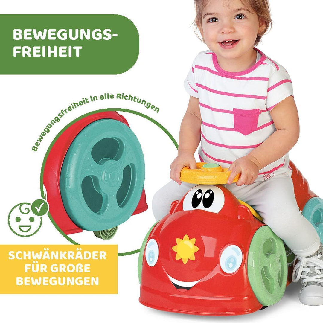 Chicco Rutscher All Around Eco+ Rot, Geeignet für 1-3 Jahre (bis 20 kg), Made in Italy, 75% Recycelt