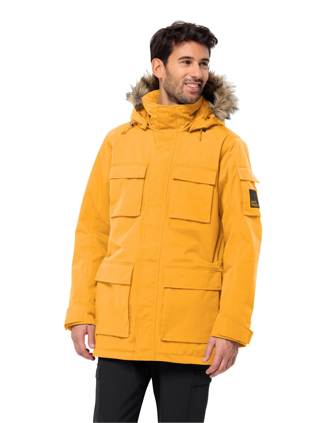 Jack Wolfskin Herren Glacier Canyon Parka Parka S mustard, S mustard