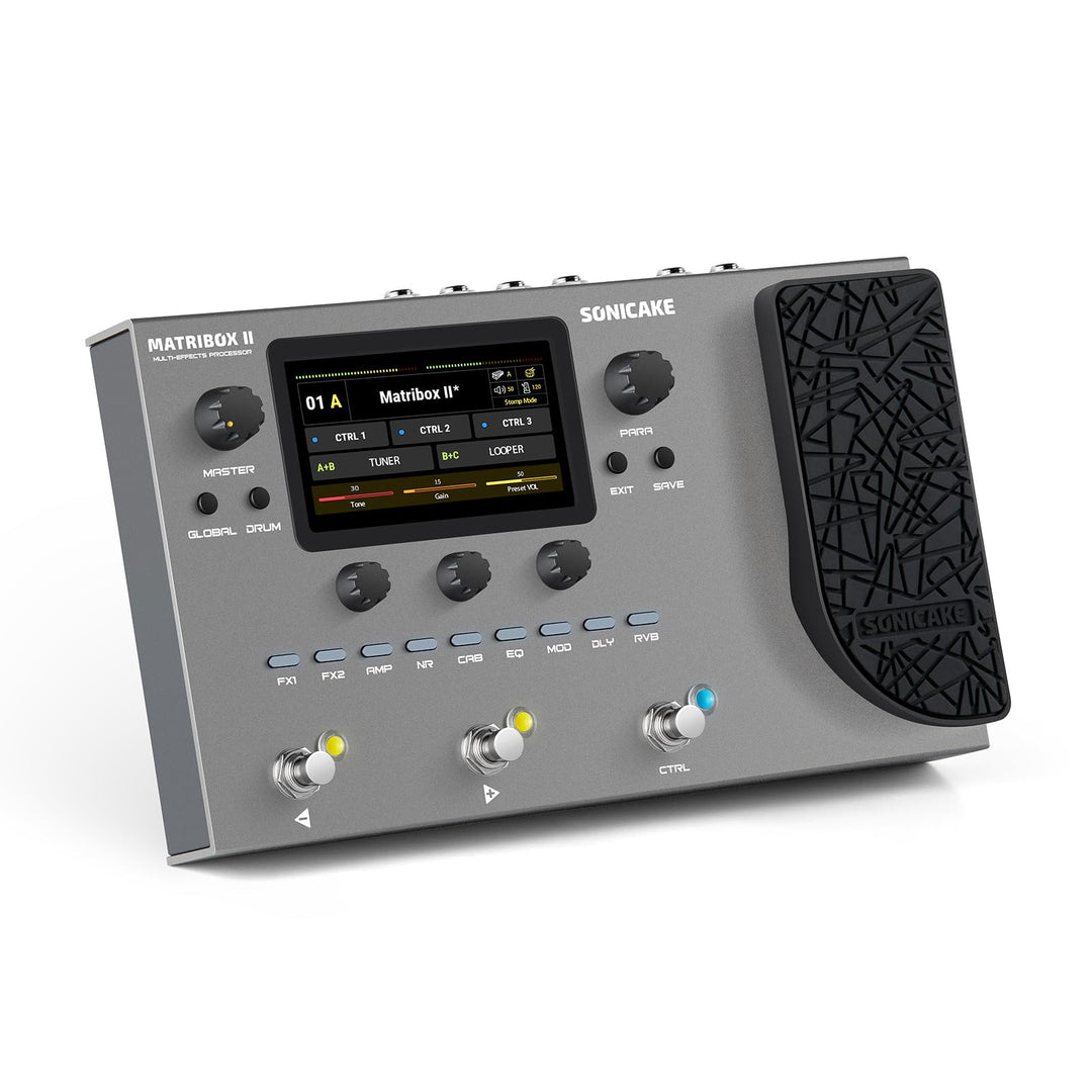 SONICAKE Gitarren Effektpedal Multi-Effekte Prozessor mit Expression Pedal Gitarren Bass Amp Modelin