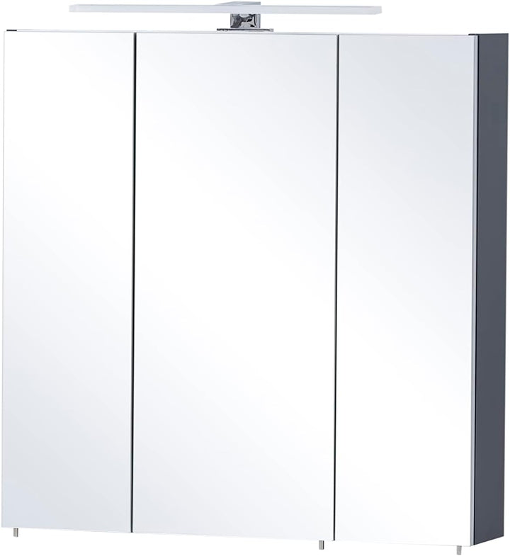 Schildmeyer Kent Spiegelschrank, Holzwerkstoff, Nachtblau, 70 x 16 x 74,8 cm Nachtblau 70 x 16 x 74,