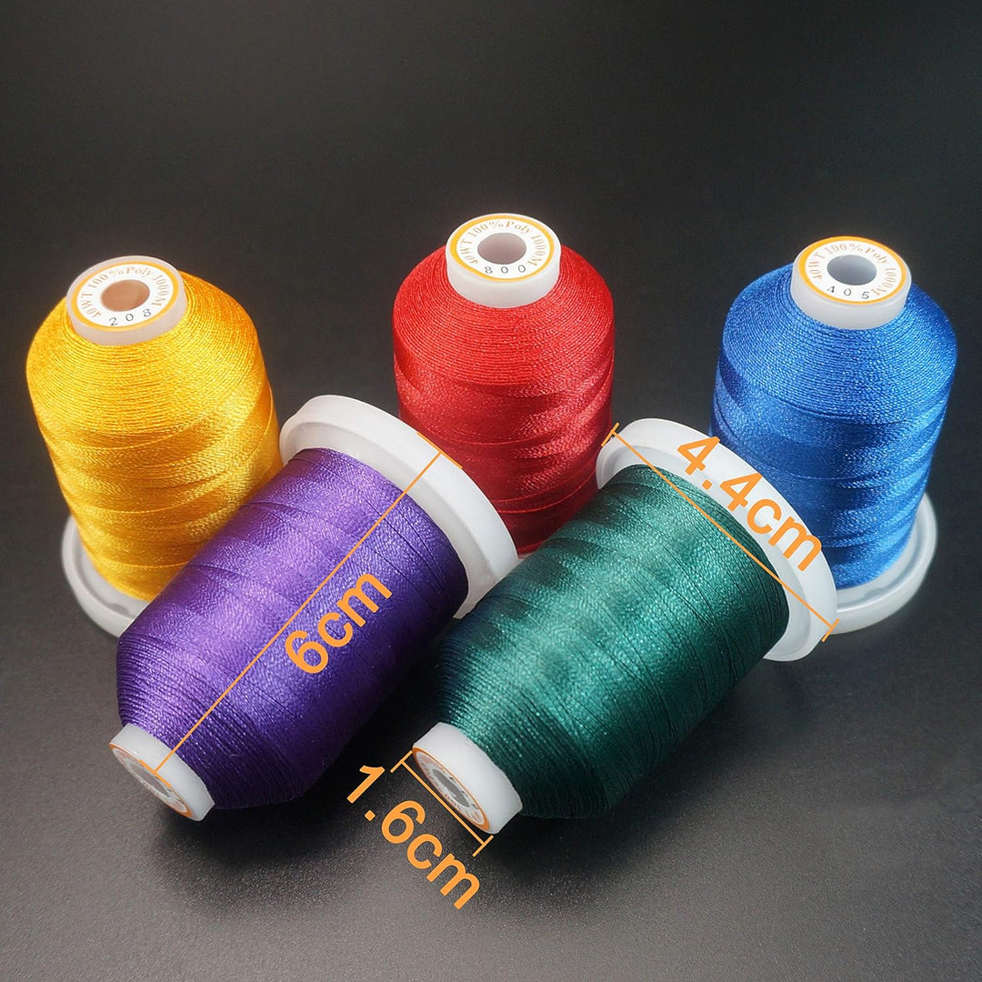 New brothread 64 Spulen 1000M (1100Y) Polyester Maschinen Stickgarn für professionelle Stickereien E