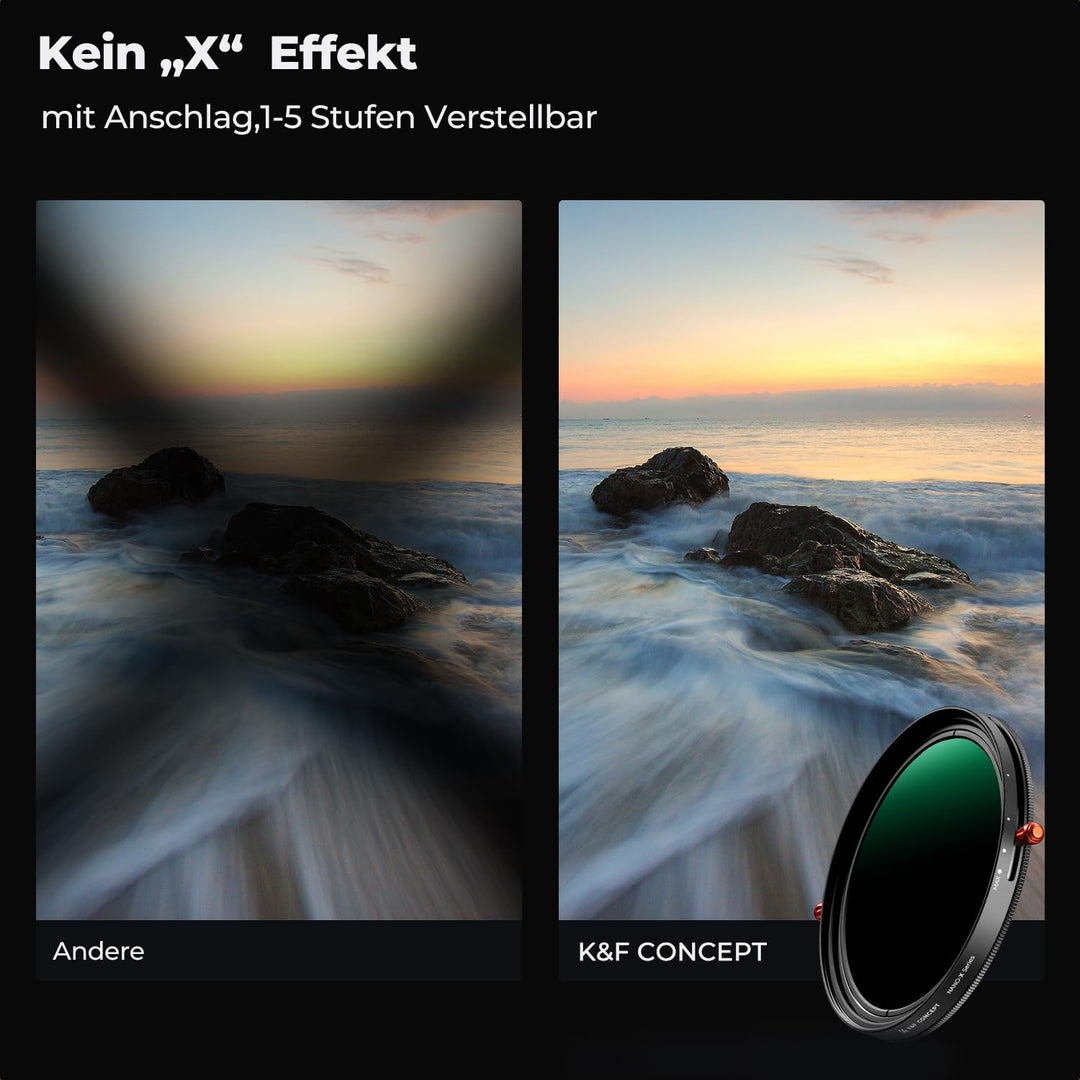 K&F Concept Nano-X ND Filter 67mm CPL&ND2-ND32 2 in 1 multifunktionaler Graufilter und CPL Filter Po
