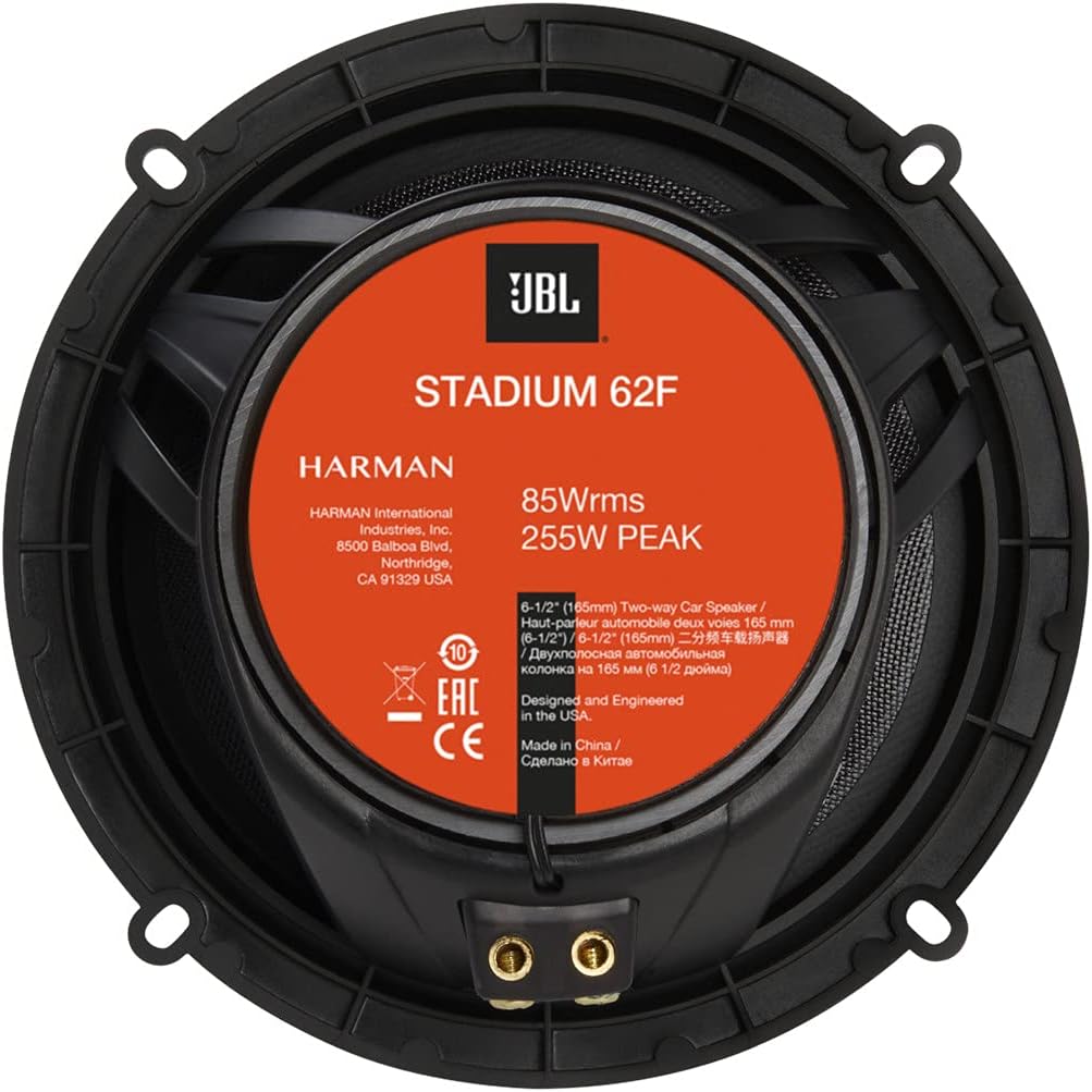 JBL Stadium 62F 2-Wege Auto Lautsprecher Set von Harman Kardon - 255 Watt Autolautsprecher Boxen 165