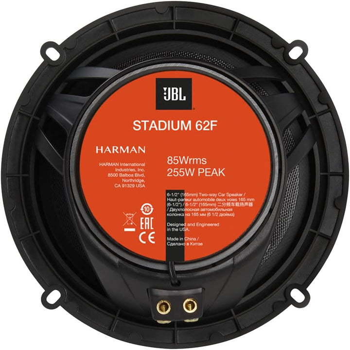 JBL Stadium 62F 2-Wege Auto Lautsprecher Set von Harman Kardon - 255 Watt Autolautsprecher Boxen 165