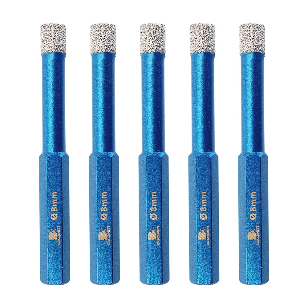 Diamant Trockenbohrer Fliesenbohrer 8mm - BRSCHNITT Sechskant-Schaft fliesenbohrer set Lochsäge für