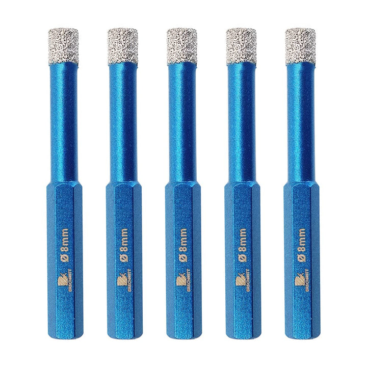 Diamant Trockenbohrer Fliesenbohrer 8mm - BRSCHNITT Sechskant-Schaft fliesenbohrer set Lochsäge für