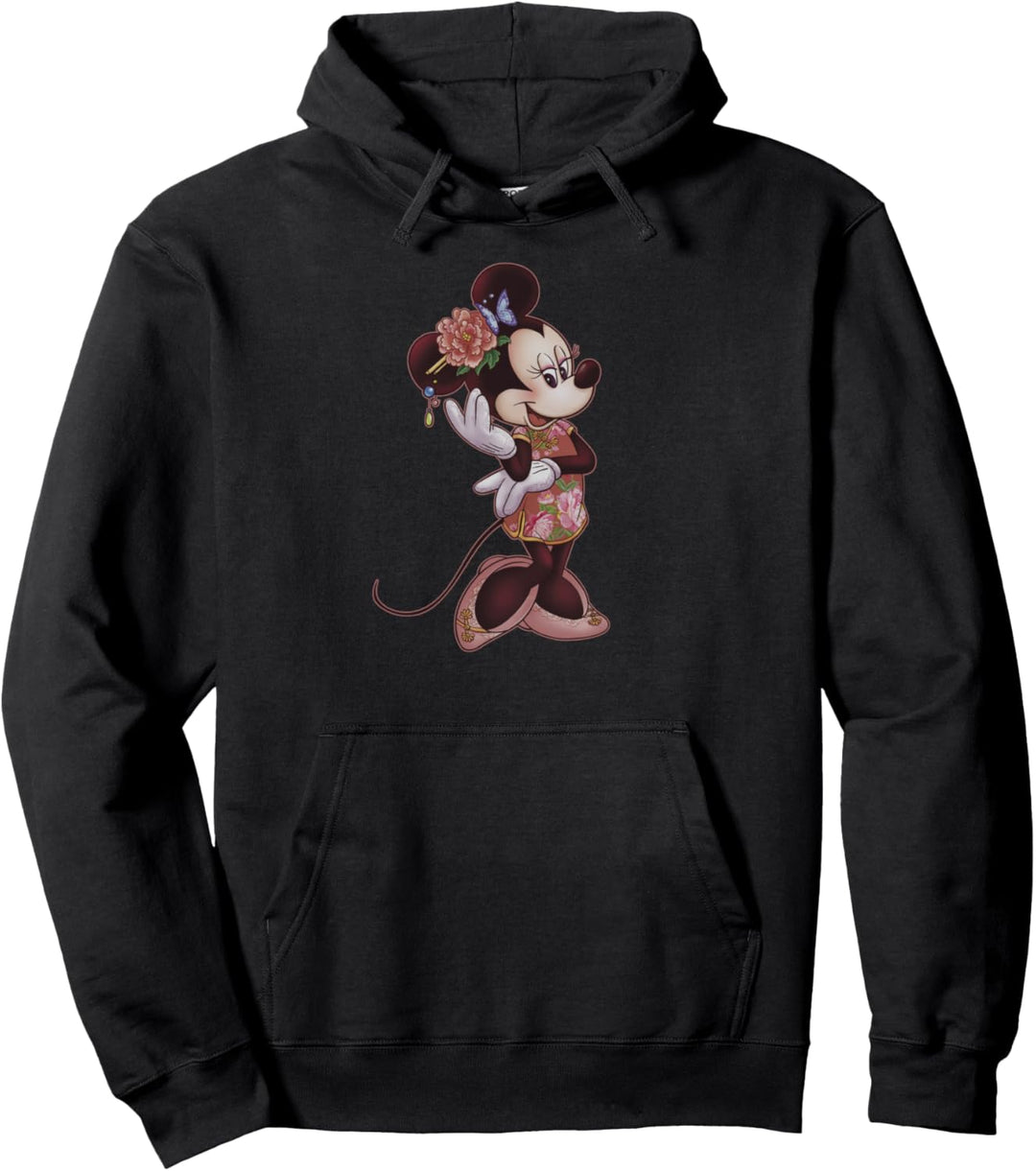 Disney Mickey And Friends Minnie Year Of The Mouse Floral Pullover Hoodie