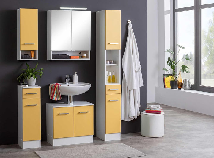 Ricca Toilettenschrank, 60 cm, 2 Türen, Weiss