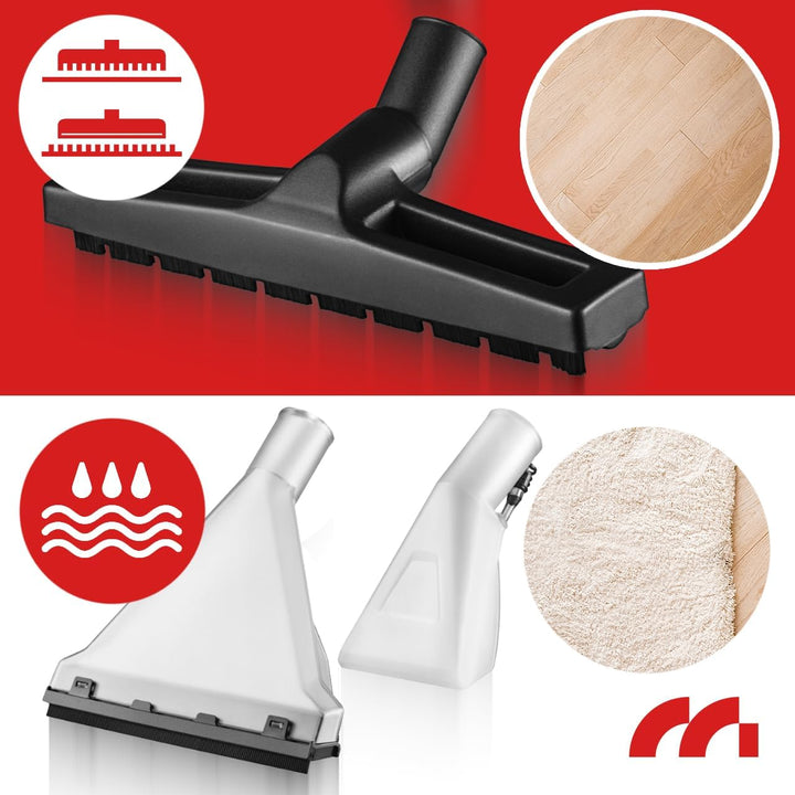 MalTec Waschsauger Nass Trockensauger Polsterreiniger Teppichreiniger MasterWash Gebläse 2200W Grau