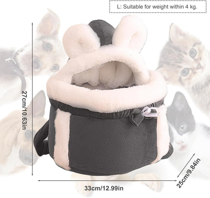 NIDONE Katzentasche, weicher und Warmer Katzen- und Hunde-Frontträger, Doppeltaschen-Rucksack, Winte