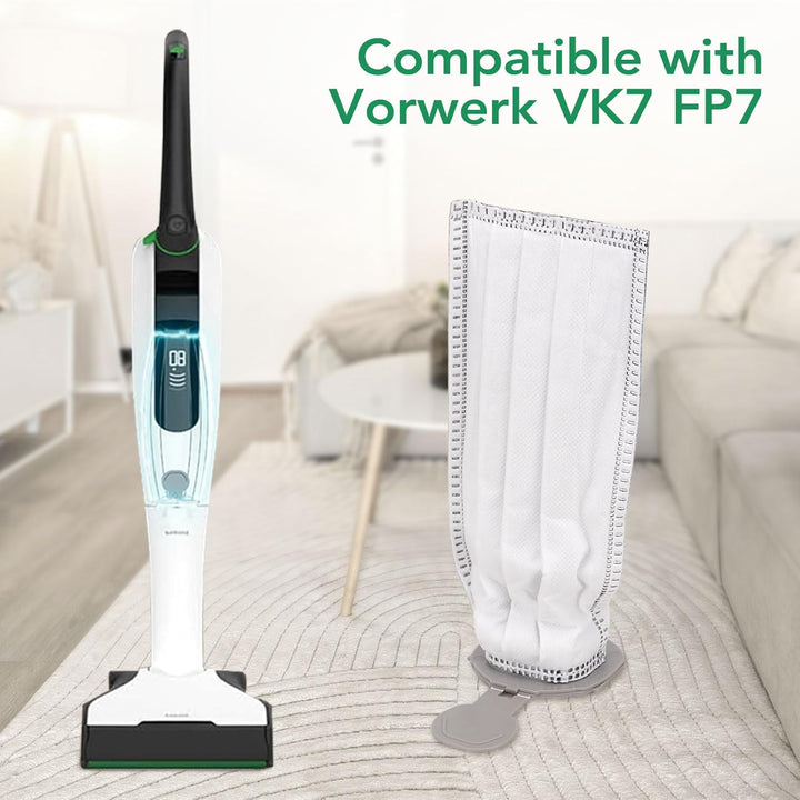 21 Stück Staubsaugerbeutel Set für Vorwerk Kobold VK7 Akku-Staubsauger, Kobold FP7 Premium Filtertüt