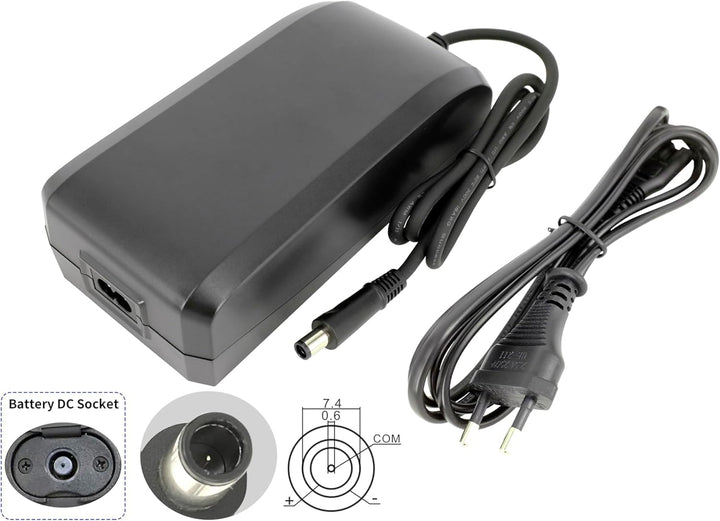PowerSmart 4A 42V Ladegerät Ersatz für 36V AEG Akku ZZ361, mit 7,4mm Stecker, Kleiner 1-Pin