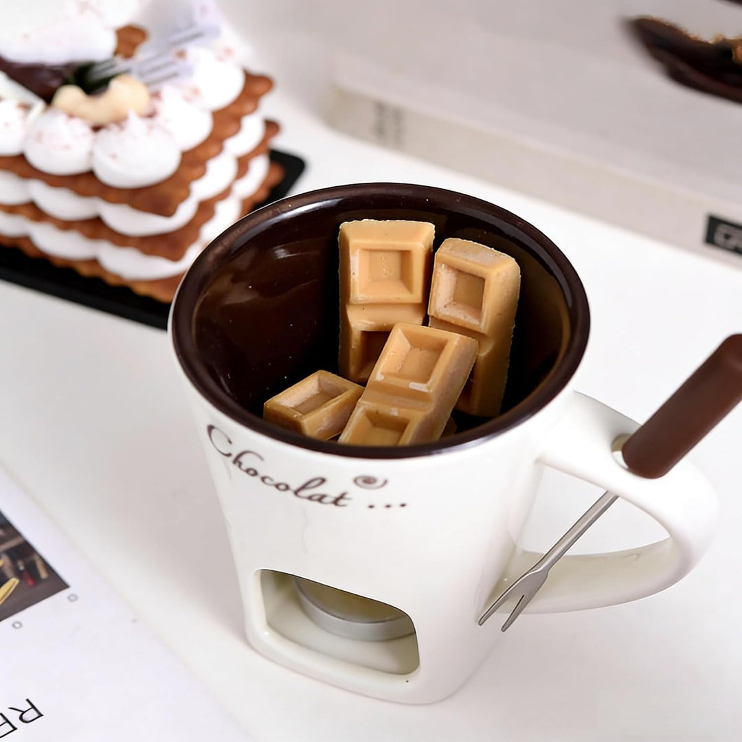 Schokoladenfondue Tasse Schoko Fondueset Fondue Tasse Schokofondue Teelicht Schokofondue Mit Gabeln