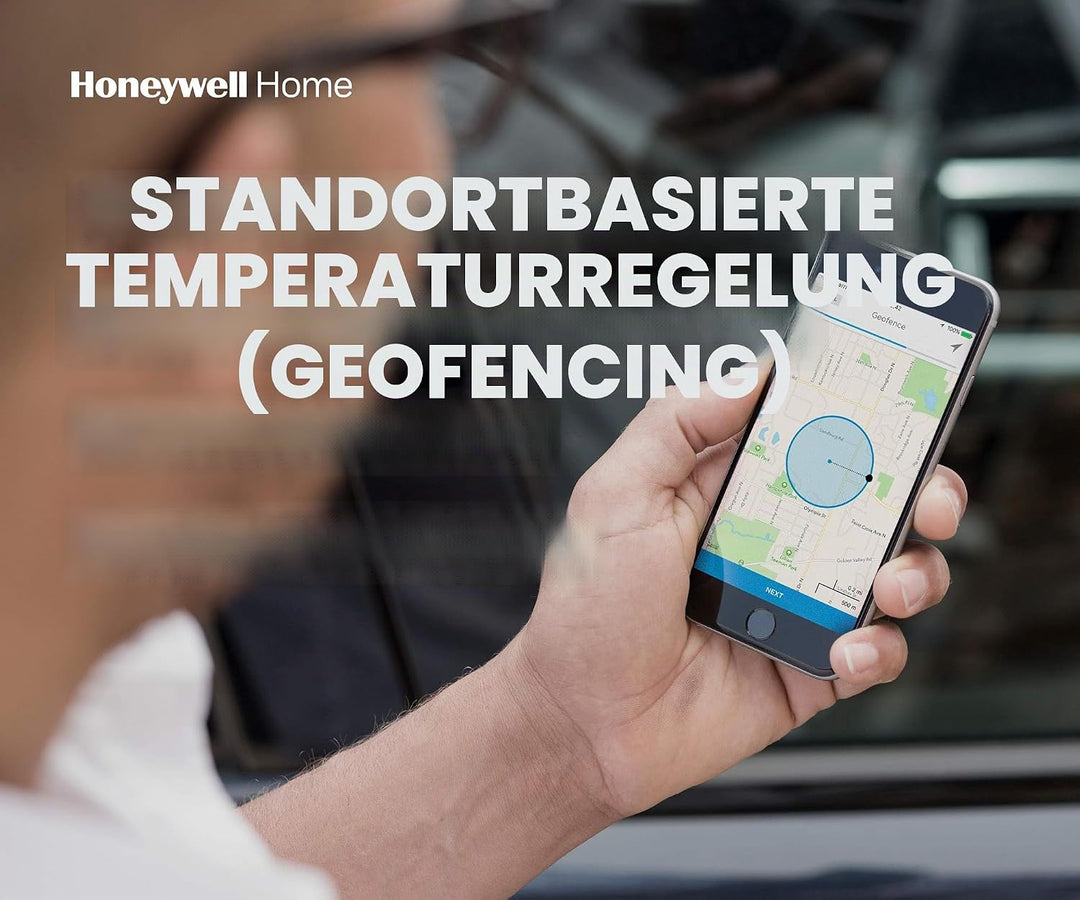 Honeywell Home T6 Funk-Raumthermostat Aufputz 5 bis 37 °C, mit Wi-Fi, Schwarz Mit Kabel (nicht entha