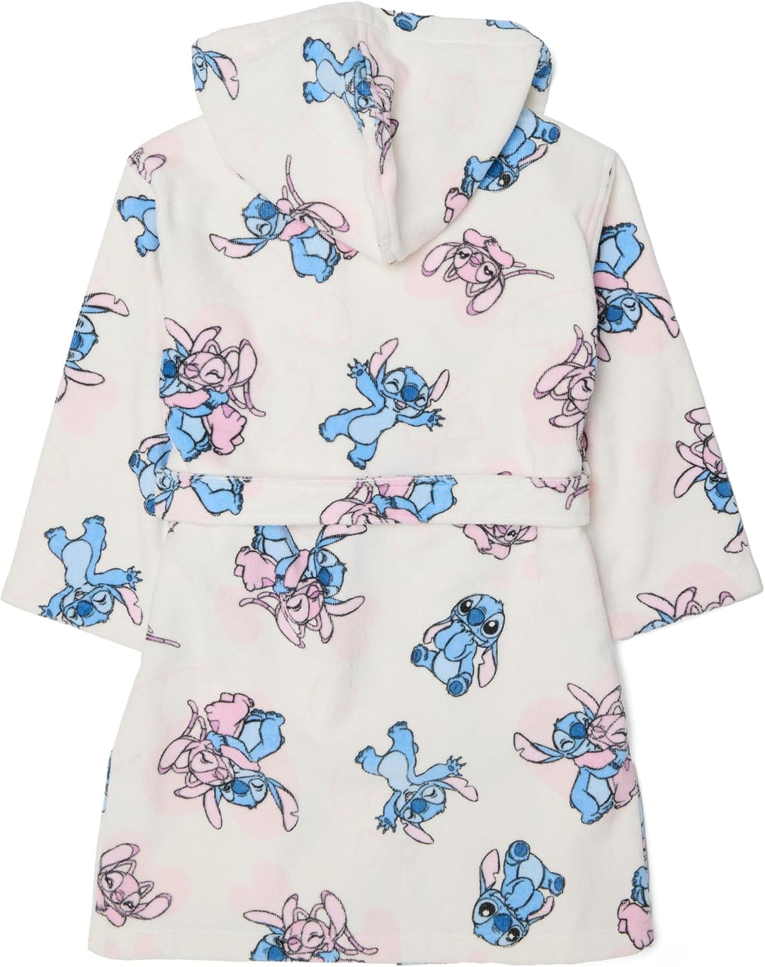 OVS Kids Weisser Mädchen-Bademantel aus 100% Baumwolle mit Lilo &amp; Stitch Muster 7-8 Jahre Weiss, 7-8