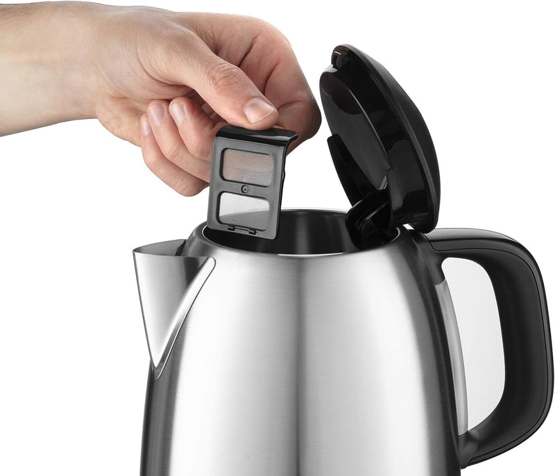 Russell Hobbs 1L kompakter Wasserkocher, schnell kochend, herausnehmbarer Kalkfilter, waschbar, sich