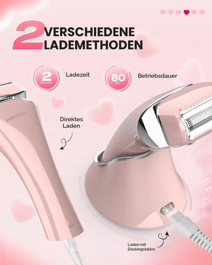 Elektrischer Rasierer für Frauen, Damenrasierer, Bikini-Trimmer, Körperhaarentfernung für Beine und