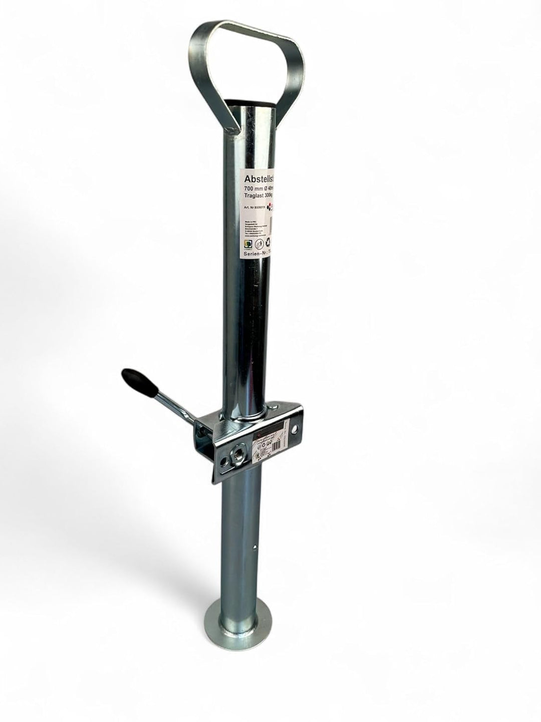 Anhänger Stützen Set 700 mm inkl. Klemmschelle (300 kg Stützlast/Stütze)| Anhängerstützen mit Halter
