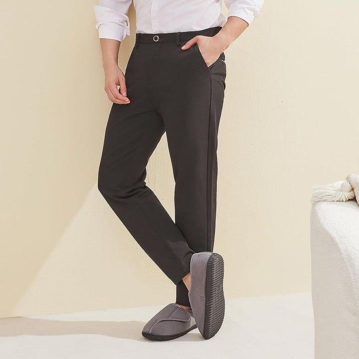 Git-up Herren Diabetiker Hausschuhe Schuhe Arthritis Ödem Verstellbare Verschluss Memory Foam Haussc