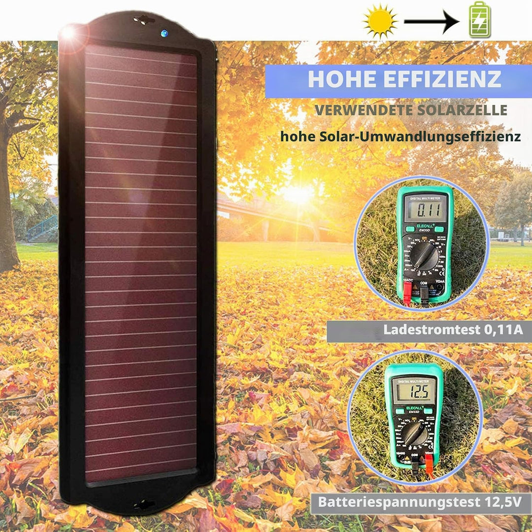 Solar-Ladegerät-Auto-Ladegerät-Bundle,12V 2,5W wasserdichtes tragbares amorphes Solarpanel mit Zigar