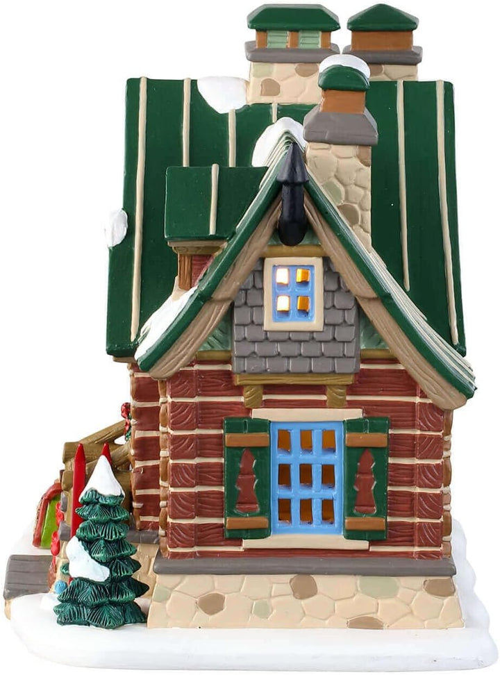 Lemax 95474 - Pine Peak Retreat - Neu 2019 - Porzellan Häusschen mit Inside Scene - Christmas Villag