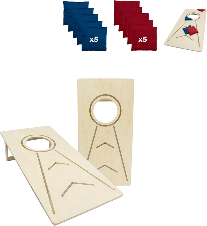 Cornhole PartySpiele Outdoor Indoor, Strandspiel | Wurfspiel für Kinder und Erwachsene Inklusive Sac