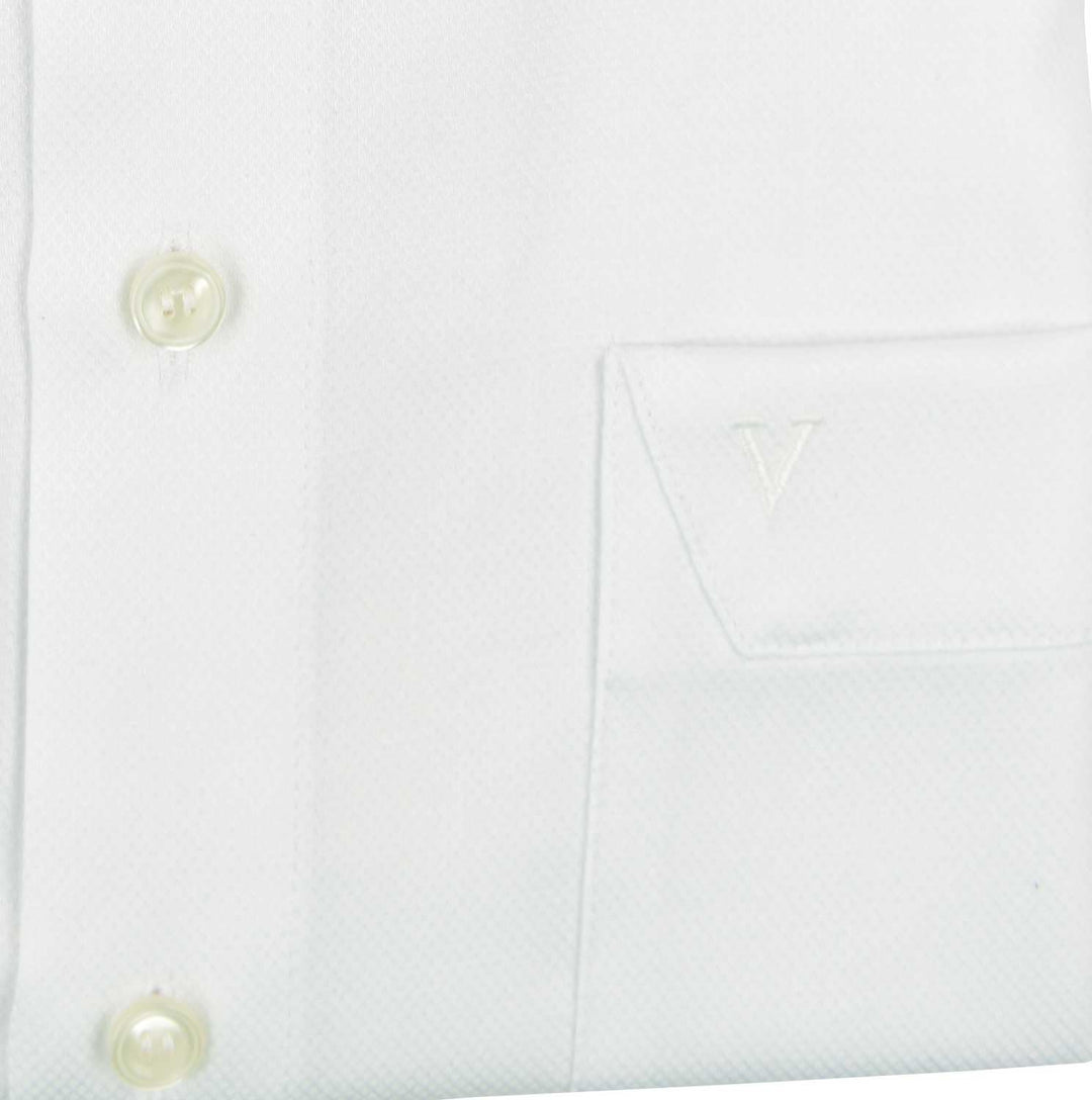 Marvelis Modern Fit Hemd weiss strukturiert 38 Weiss 00, 38 Weiss 00