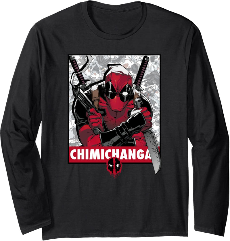 Marvel Deadpool Chimichangas Poster Langarmshirt
