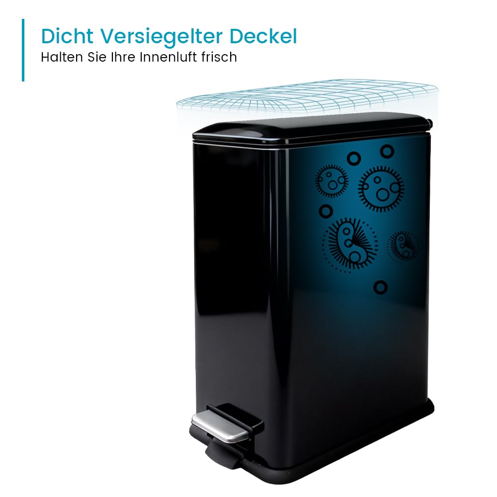 Mülleimer Küche, 45 Liter Abfalleimer Küche, grosser Tretmülleimer，45L Küchenmülleimer mit Softclose
