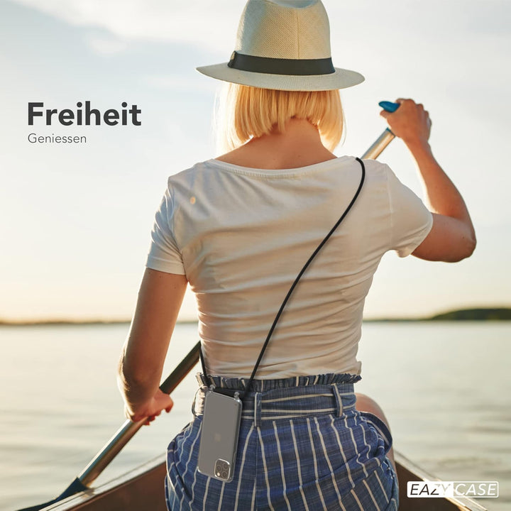 EAZY CASE Handykette kompatibel mit iPhone 11 Pro Handyhülle mit Metall Umhängeband und Ersatz Korde