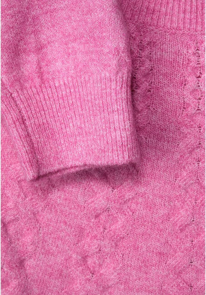 Street One Damen Strickpullover 36 Pink Crush Melange, 36 Pink Crush Melange