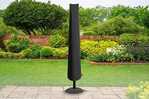 Bosmere Storm Black Schutzhülle für XXL-Sonnenschirm Schwarz, Schwarz