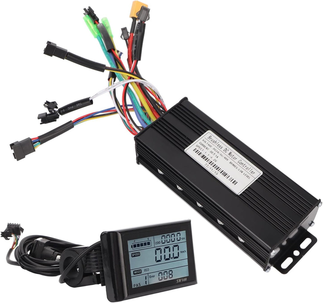 BuyWeek Elektrofahrrad Brushless Motor Controller Kit, DC 24V 36V 48V 750W 1000W 30A 3 Modus Sinuswe
