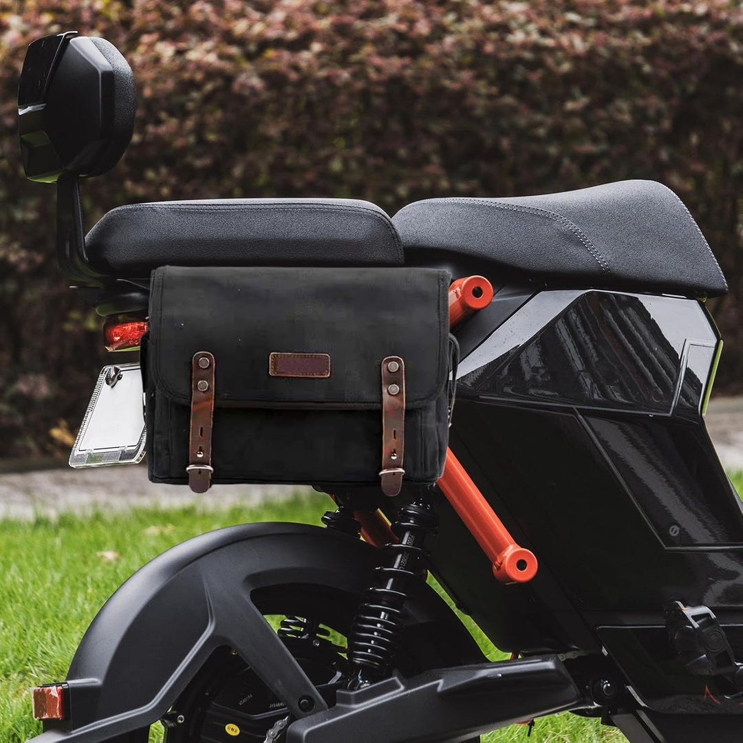 Generisch Motorrad Satteltasche Elektrofahrzeug Seitentasche Schwarz, Schwarz