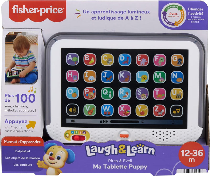 Fisher-Price Lernspass, Lernspielzeug für Kleinkinder, Smart Stages Tablet Computer-Attrappe mit Mus