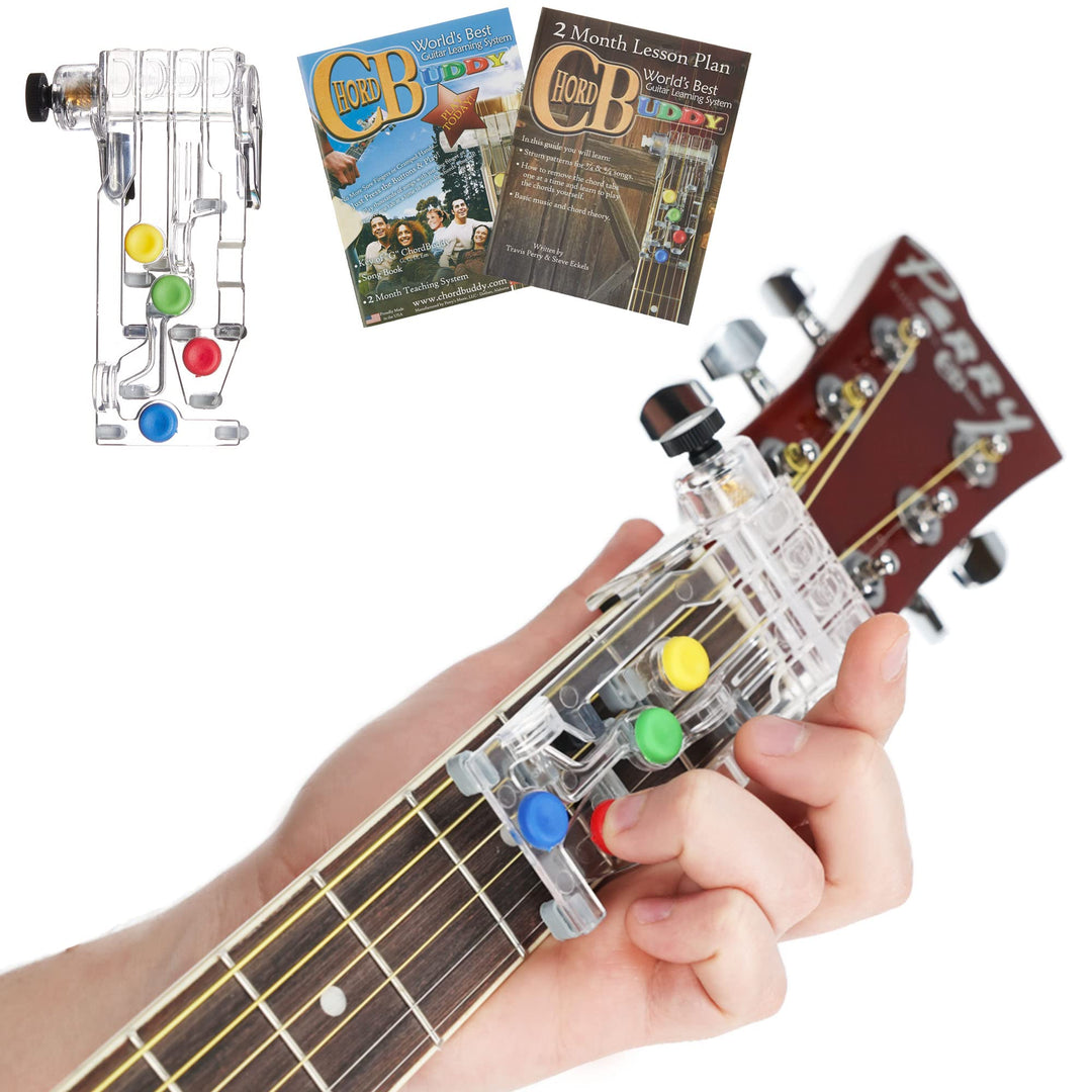 ChordBuddy "Made in the USA" – Gitarrenlernen mit Songbook, Unterrichtsplan, App und Rechtshänder Ch