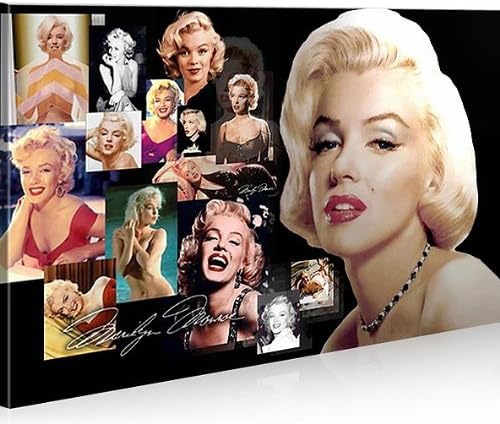 islandburner Bild Bilder auf Leinwand Marilyn V3 Monroe 1p XXL Poster Leinwandbild Wandbild Dekoarti