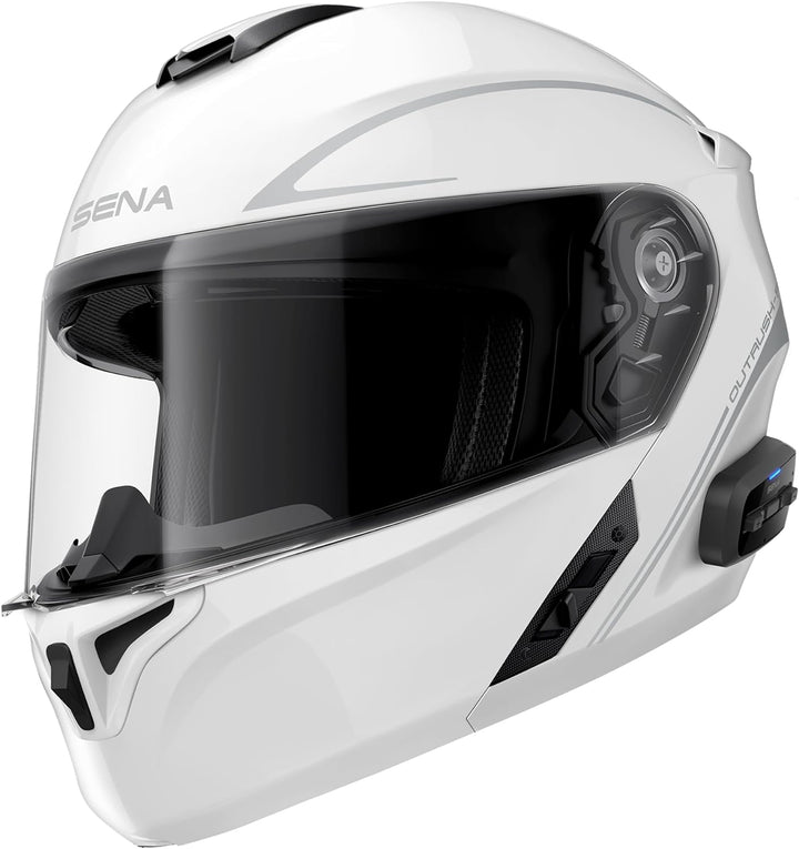 Sena Outrush R Bluetooth Klapphelm mit Intercomsystem (Weiss, S)