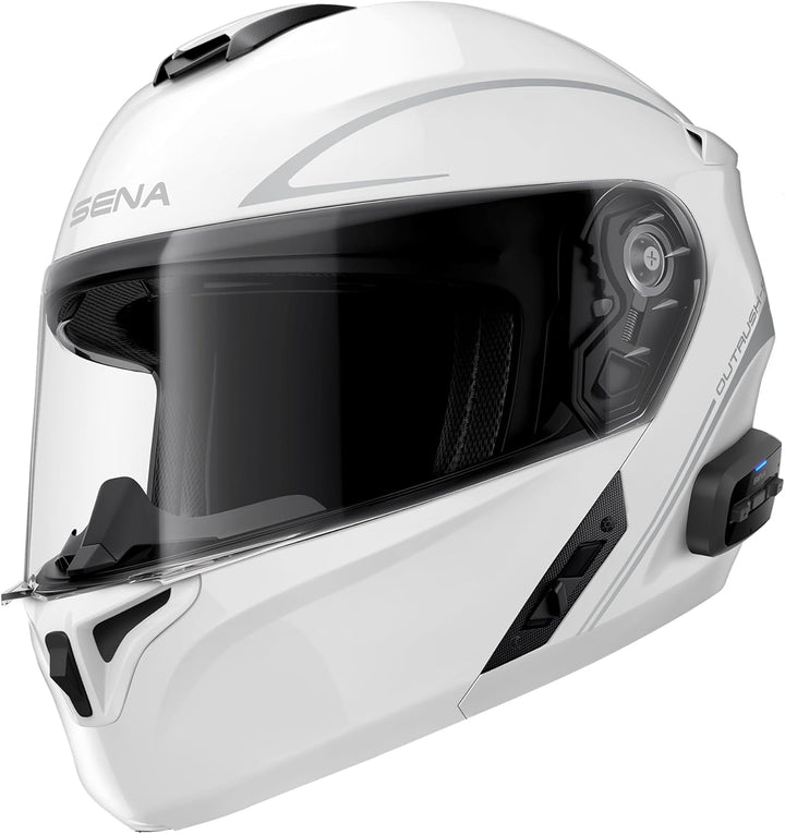 Sena Outrush R Bluetooth Klapphelm mit Intercomsystem (Weiss, M), Outrush R