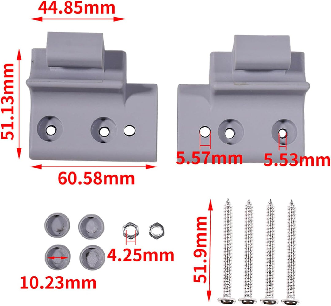 Dachfenster Griffkonsole Set AF/BA 2skt Ersatzteil Kompatibel mit Braas Atelier-Fenster Grau