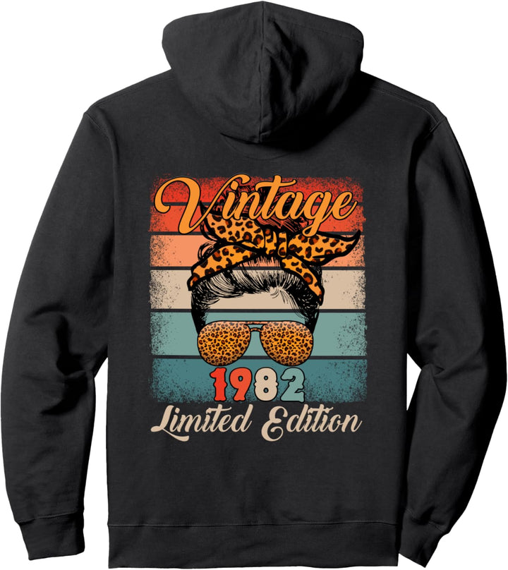 Jahrgang 1982 40. Geburtstag 40 Jahre alt Messy Dutt Hair Pullover Hoodie