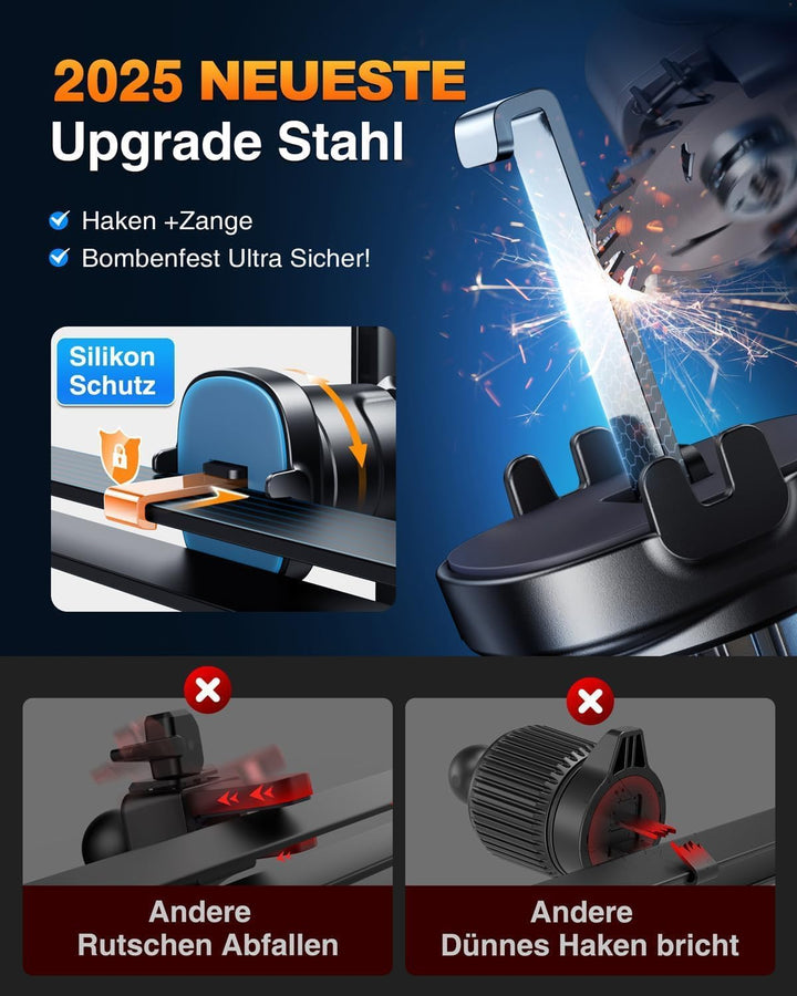 VANMASS 2025 Upgrade【Militär-Klasse】Handyhalterung Auto Lüftungshaken Bombenfest Handyhalter 360°Dre